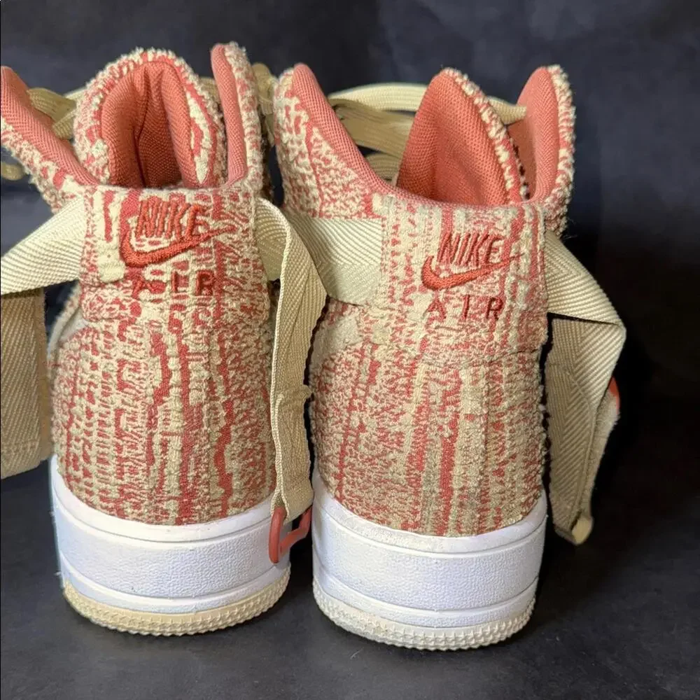Nike Air Force 1 High Flyknit 2.0 Coral‎ Orange Mens 9.5